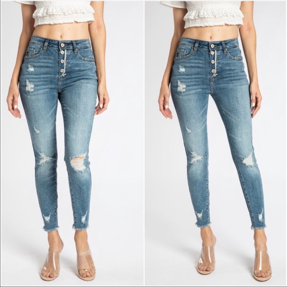 KanCan High Waisted Stretch Skinny Jeans - Picture 2 of 6